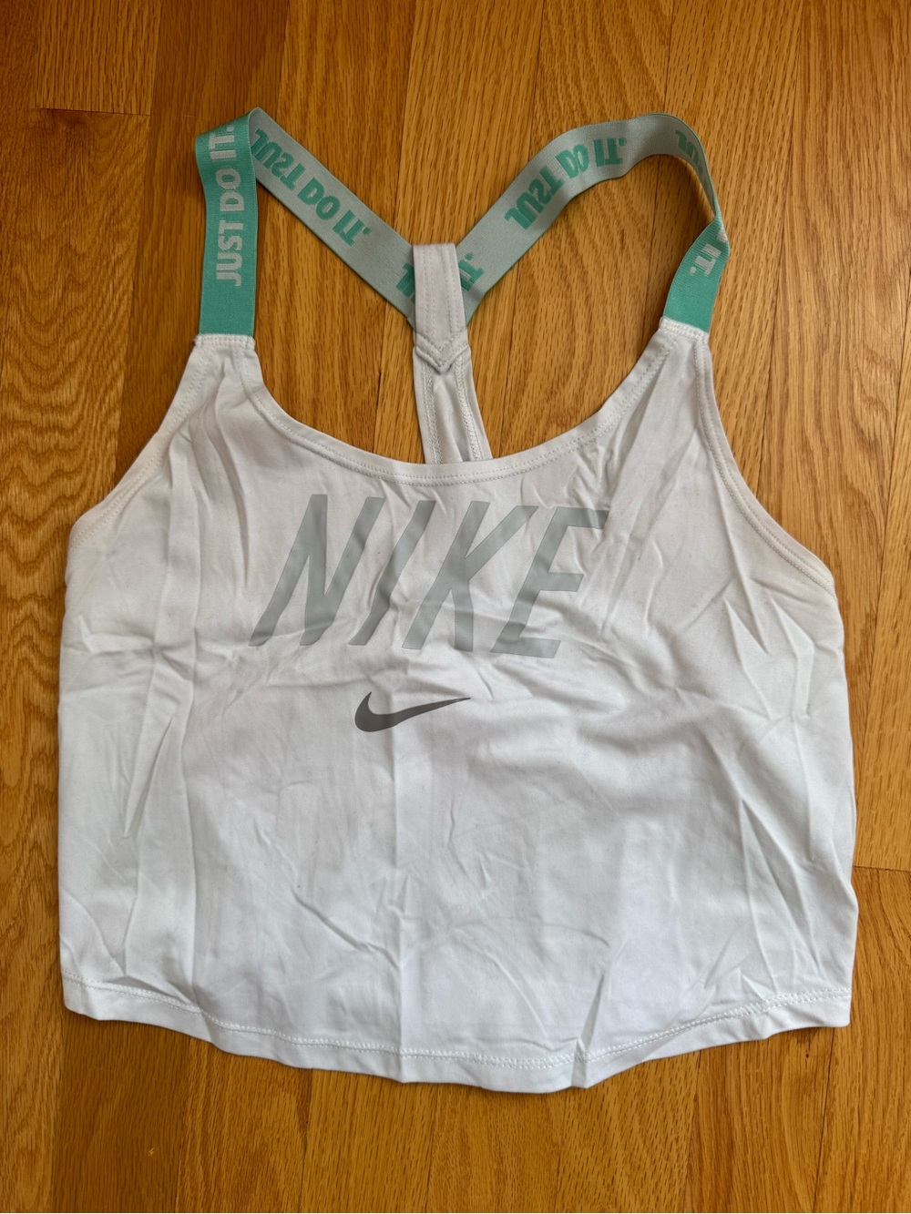 Nike Women’s White Dri-Fit Cropped Tank Top